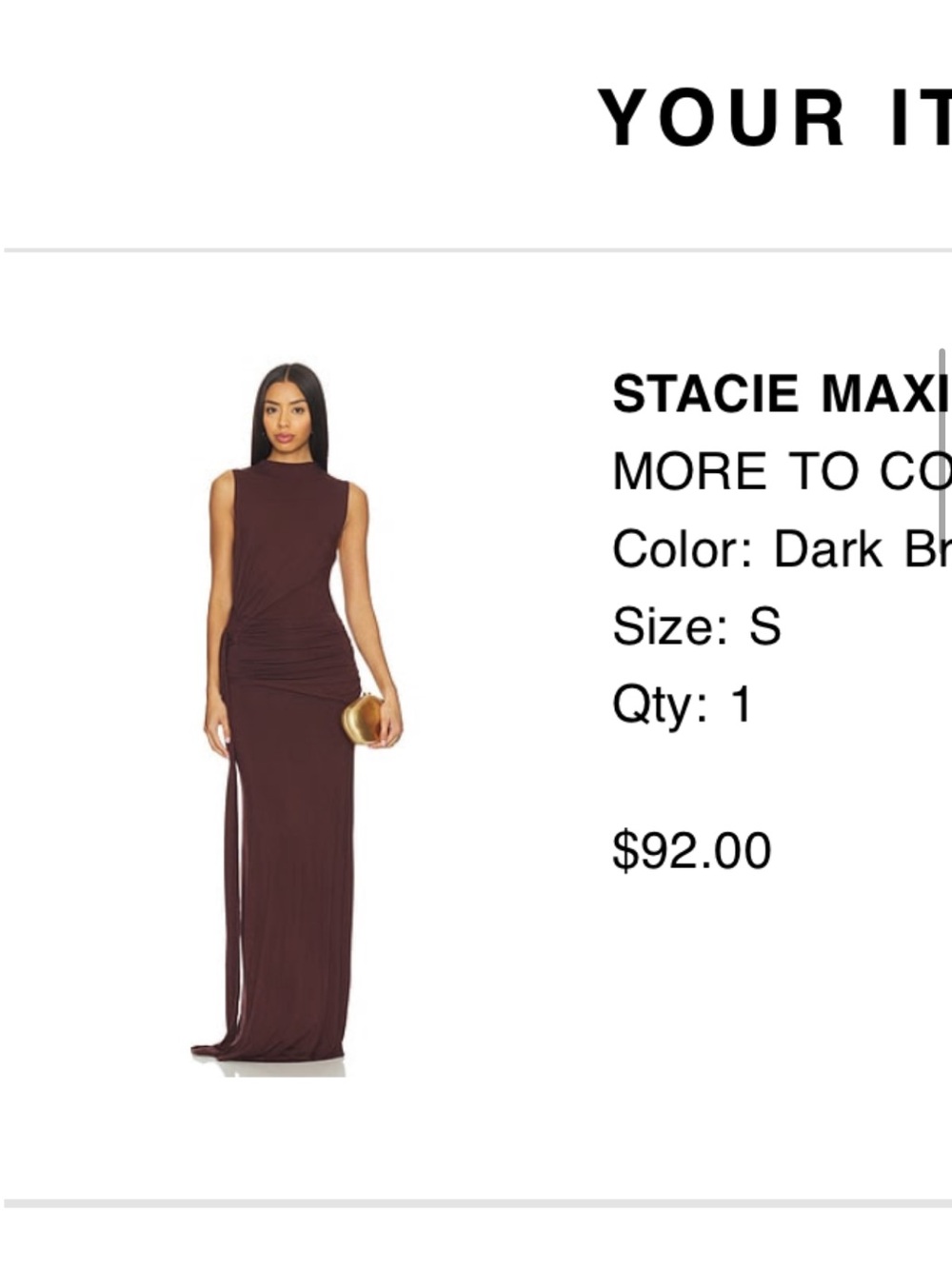 REVOLVE Stacie Maxi Dress - Dark Brown Sleeveless Gown